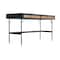 Armen Living Saratoga 2 Drawer Desk in Black Acacia with Rattan LCSRDEBL - alternate 2